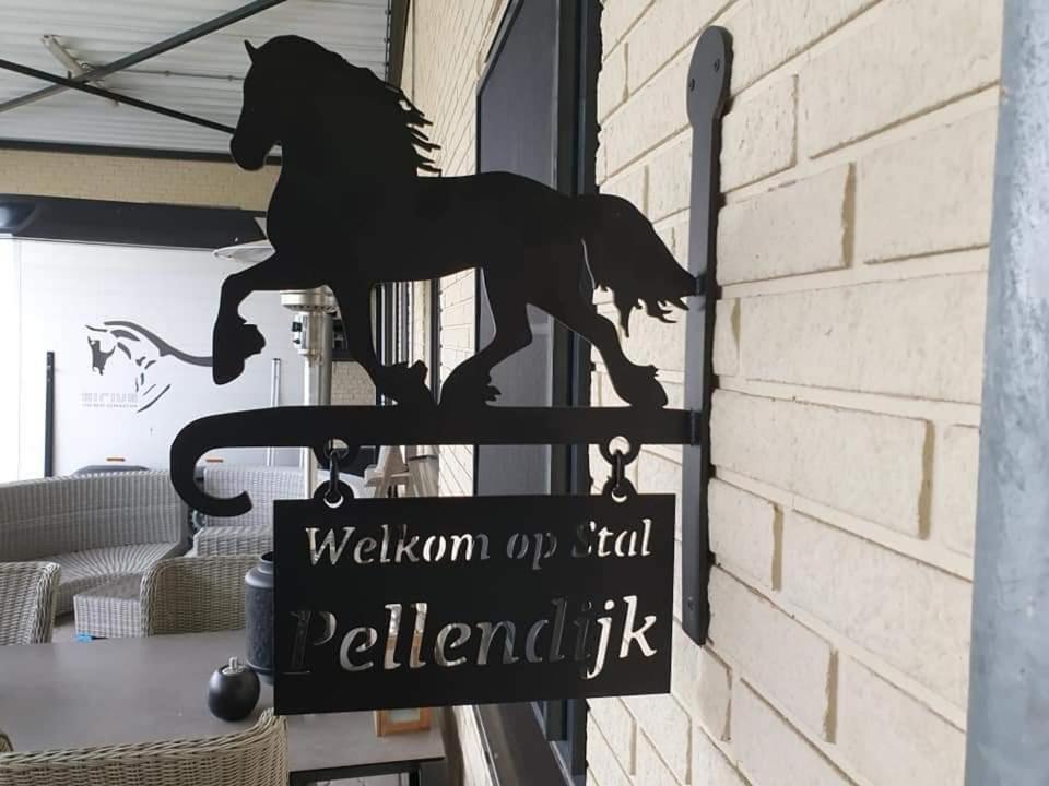 Luxe Gastenkamer Met Living En Keuken Bij Friezen Paarden Stal Pellendijk Westendorp Exterior photo